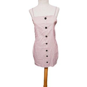 I Love it Sheath‎ Mini dress size Large pinstripe pink  New